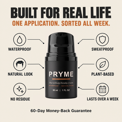 PRYME Density Cream | Covers Thinning Hair & Bald Spots Instantly